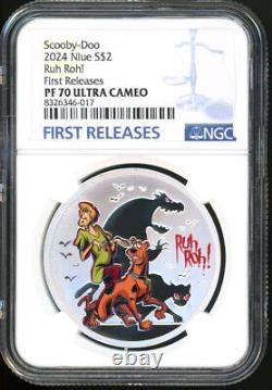 2024 Niue Warner Bros Scooby Doo Ruh Roo 1 oz Silver Proof Coin NGC 70 FR