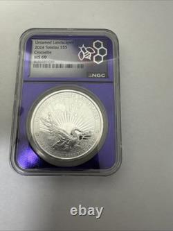 2024 Tokelau $5 Untamed Landscapes Crocodile Silver Coin NGC MS 69 Purple Core