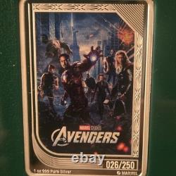 2025 Marvel infinity trading coins Avengers 026/250 1oz silver