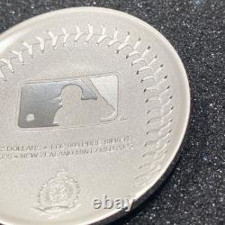 2025 New Zealand Mint MLB Yankees 1 Oz. 999 Fine Silver Round