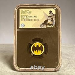 2025 Niue $1 Batman Logo Colored Silver Coin NGC PF70 Ultra Cameo