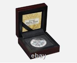 2025 Niue Australian Native Bees Blue Banded Bee 1 oz Silver Proof Hologram Coin
