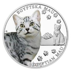 2025 Niue Cat Breeds Egyptian Mau 1 oz 999 Silver Proof Coin Mintage 1000