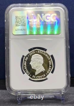 2025 SOLOMAN ISLAND 50C DISNEY'S CINDERELLA 75th ANNIV NGC PF70 UC COLORED