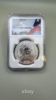 2025 Silver Niue $5 Indian Chief First Releases REV PF70 Monetary Masterpieces