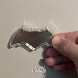 2025 Silver Samoa Batman BLACK Batarang Colorized 1 Oz 999 Silver Shaped Coin DC
