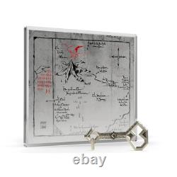 2026 THE HOBBIT Thorin's Map and Key 3/4 oz Silver Coin + 5 g Silver Foil Set