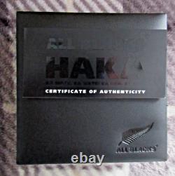 (2547)NEW ZEALAND 1 oz SILVER PROOF COIN 2011 RUGBY HAKA BOXED/COA