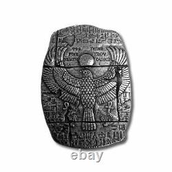 3 oz Fine Silver Relic Bar Old World Egyptian Falcon God Horus IN-STOCK