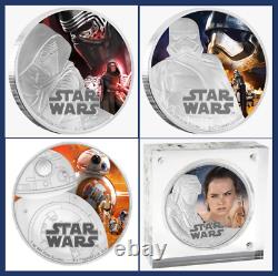 4 2016 Niue Star Wars The Force Awakens Kylo Ren, Captain Phasma, Rey, BB8