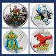 4 Pc 2020 Niue 60th Justice League Batman Aquaman Martian Manhunter Flash Dc Jla