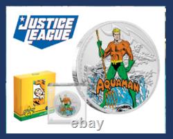 4 pc 2020 Niue 60th Justice League Batman Aquaman Martian Manhunter Flash DC JLA