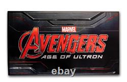 5 coin set Marvel Avengers Age of Ultron colorized 1 oz. 999 silve proof COA OGP