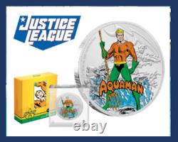 7 2020 Niue Justice League 60th Display Case Wonder Woman Aq B SM GL MM F JLA DC