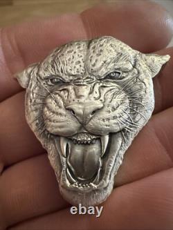 999 Fine Silver Leopard Coin 2 Ounce Niue New Zealand Mint ULTRA LOW MINTAGE