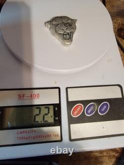999 Silver Leopard Coin 2 Ounce Fierce Nature Series Collector Niue New Zealand