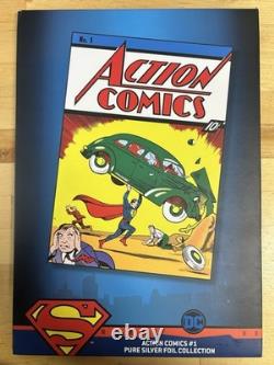Action Comics #1 Superman Comic Book Silver Foil 35g. 999 Fine New Zealand Mint