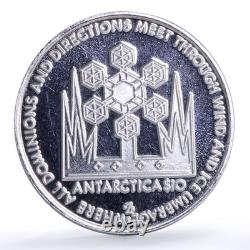 Antarctica 10 dollars New Zealand US Station McMurdo X#1 proof silver coin 1987