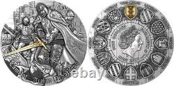 Arthur Pendragon 2 Oz Silver Coin 2021 Niue Mint In Box New Rare Collectible