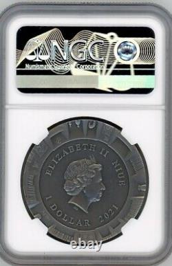 BLUE FAIRY TALE Fairytale 2021 Niue 1oz Silver Coin NGC MS 70 ANTIQUED FR
