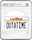 Back To Future Outatime 10 Oz. Silver Coin License Plate Ngc Pf70 First Release