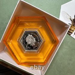 Beautiful 2016 NEW ZEALAND Proof HONEY BEE 0.999 Silver 1 TROY OZ $1 454/1500