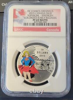 DC COMICS Supergirl 10 Dollar Silver PF 69 Early Releases colorized