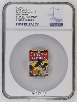 Detective Comics #27 COMIX 1 oz $2 Silver Proof Coin 2023 Niue NGC PF70 FR