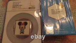 Disney 2021 Minnie Mouse chibi silver coin new zealand mint niue NGC PF69 1 oz