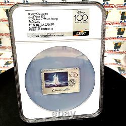 Disney 2023 NIUE Cinderella Silver World Stamp 1 oz Proof PF70 Ultra Cameo NGC