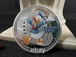Disney- Donad Duck- Colorized, 1 oz. 99% pure silver coin, 2020 New Zealand