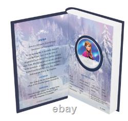 Disney Frozen. 999 silver colorized proof coin Princess Anna 2106 OGP