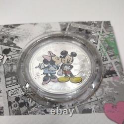 Disney New Zealand Mint Silver $2. Oo Coin Limited Edition 2015 1 Troy Oz Holder
