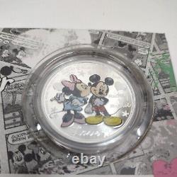 Disney New Zealand Mint Silver $2. Oo Coin Limited Edition 2015 1 Troy Oz Holder