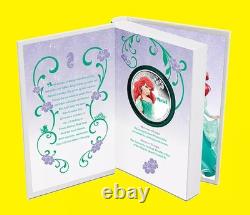 Disney Princess Ariel 1oz Silver Proof Coin Limited Edition New Zealand 2016
