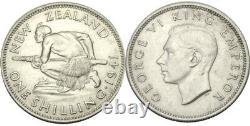 Elf New Zealand 1 Shilling 1941 Silver World War II