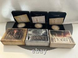 FULL SET 3 Movies Hobbit 1oz silver coins New Zealand Post Limited Edition