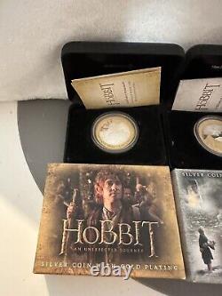 FULL SET 3 Movies Hobbit 1oz silver coins New Zealand Post Limited Edition