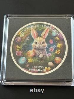 Fiji Earth Easter Rabbit 2022 1 Oz. 999 Silver One Earth Coin Mintage Of 230