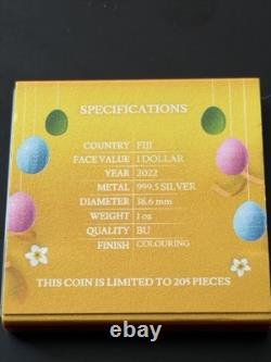 Fiji One Earth 1 oz. 999 Silver Coin Easter Egg Edition Only 205 Minted