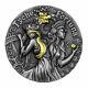 Fortuna And Tyche Goddesses 2021 Niue 2oz Antique Finish Silver Coin 5$