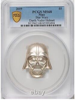 GB016 New Zealand Elizabeth II Star Wars Darth Vadar Helmet 5 Dollars (2 oz)