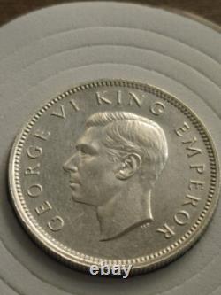 Gem AU PL Silver Rare shilling, 1942 New Zealand Silver KGVI w Haolder