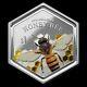 Honey Bee Hexagonal Shape 1 Oz Silver Coin 1$ New Zealand 2016