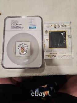 Harry Potter Gryffindor Crest Shaped Coin 2021 Niue $2 NGC PF70 UC FR