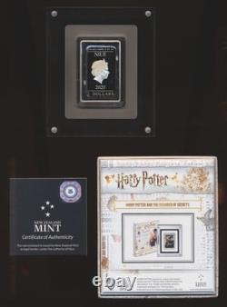 Harry Potter & the Chamber of Secrets New Zealand Mint 1 oz Fine Silver Bar. 999