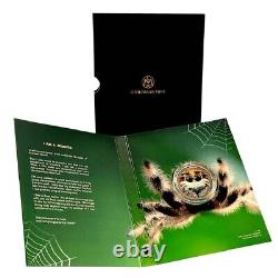 JUMPING SPIDER I SEE YOU EYES 2022 $1 40mm Pure Silver Coin Niue Lithuanian