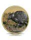 Kiwi Hr Gold Ruthenium Edition 2 Oz Silver Coin 2$ New Zealand 2020
