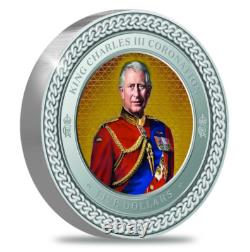 King Charles III Coronation New Zealand 5 $ 2023 99,9% Silver coin 5 oz
