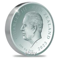 King Charles III Coronation New Zealand 5 $ 2023 99,9% Silver coin 5 oz